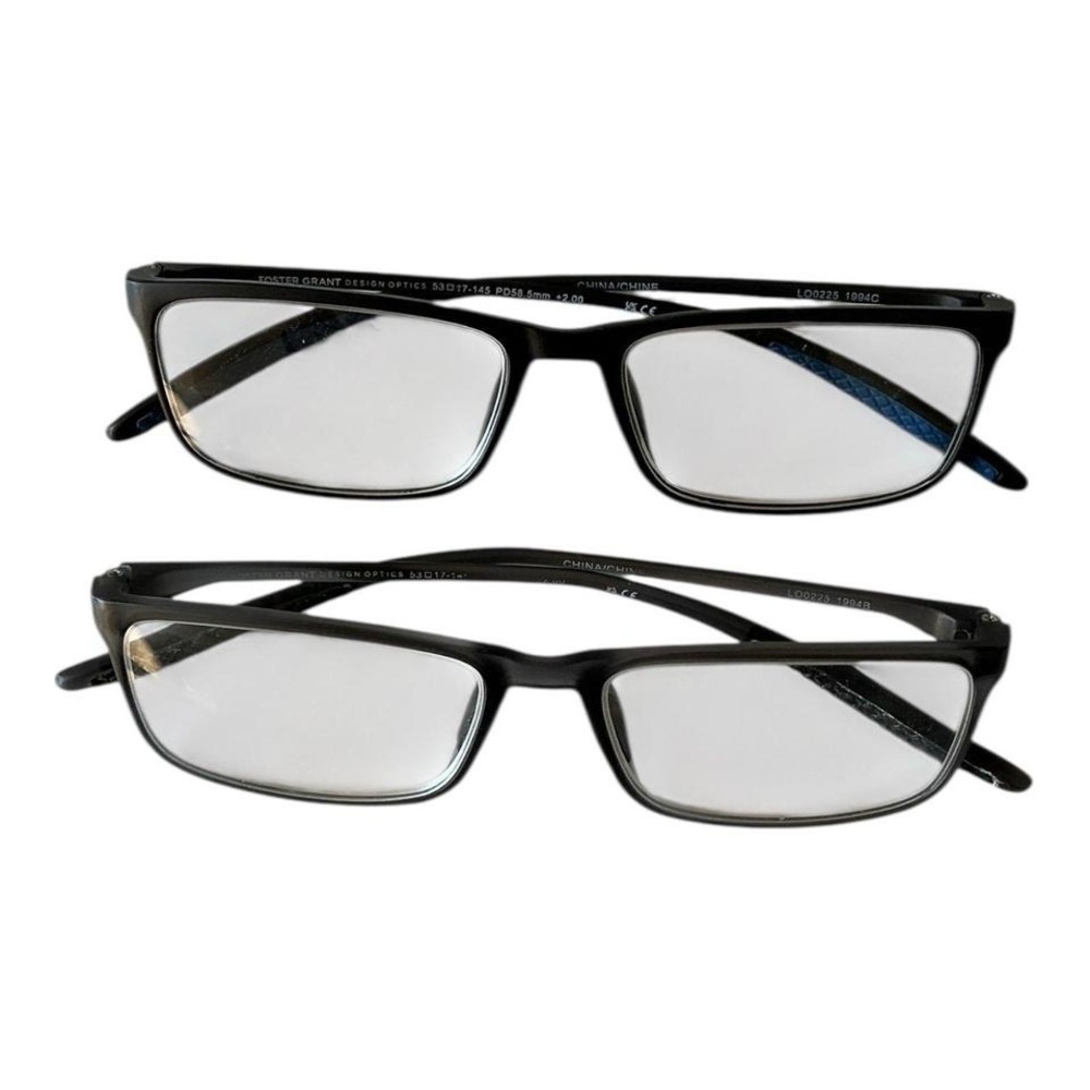 Foster Grant‎ - Reading Glasses 2-Pack (+2.00) - Rectangle Full Frame